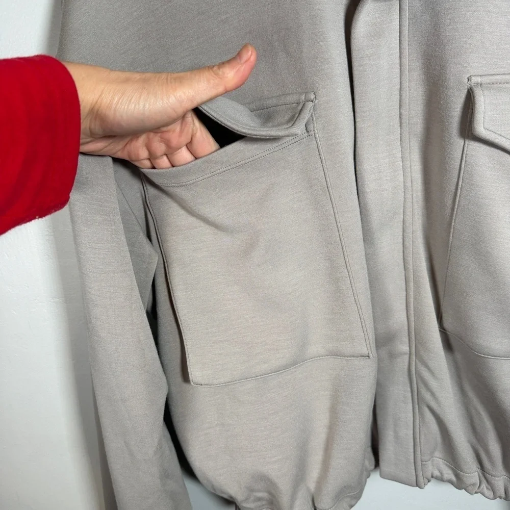 Yogalicious Softlite Scuva Autumn Jacket Utility Streetwear MEDIUM Light Grey